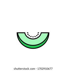 melon icon filled outline vector illustration. isolated on white background