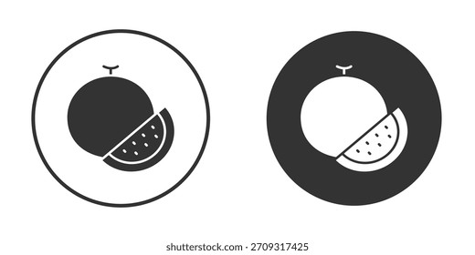 Icono de melón en estilo glifo para el Diseño web. Iconos de UI UX
