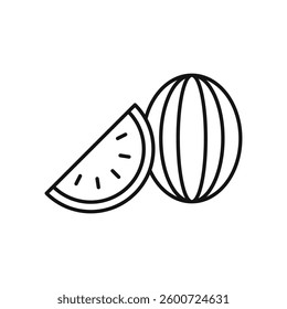 Melon icon isolated. simple vector icon on white background