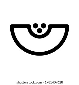 icono de melón o logotipo símbolo de signo aislado ilustración vectorial - iconos vectoriales de estilo negro de alta calidad

