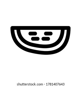 icono de melón o logotipo símbolo de signo aislado ilustración vectorial - iconos vectoriales de estilo negro de alta calidad
