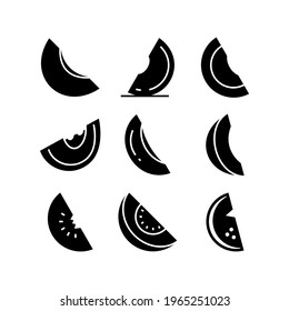 Melonensymbol oder Logo einzeln auf Zeichen, Vektorgrafik - Kollektion von hochwertigen Vektorsymbol in schwarzem Stil
