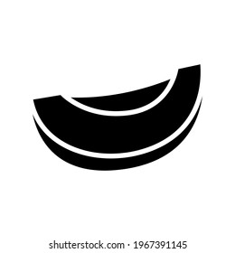 Melonsymbol oder Logo einzeln auf Zeichen, Vektorgrafik - hochwertige Vektorsymbole in schwarzem Stil
