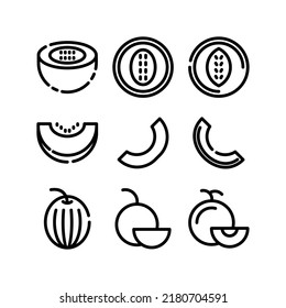 melon icon or logo isolated sign symbol vector illustration - Collection of high quality black style vector icons
