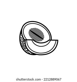 melon icon on white background. Perfect use for web, pattern, design, icon, ui, ux, etc.