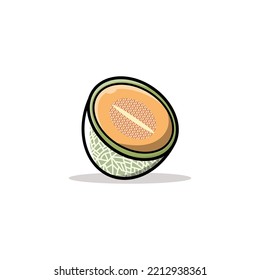 Melon icon on white background