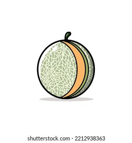 Melon icon on white background