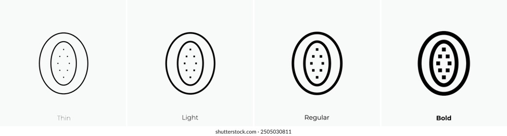 melon icon. Thin, Light Regular And Bold style design isolated on white background
