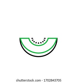 melon icon two color line style vector illustration. isolated on white background