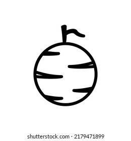 melon icon vector illustration logo template for many purpose. Isolated on white background.