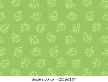 Melon icon vector. melon pattern wallpaper. copy space.