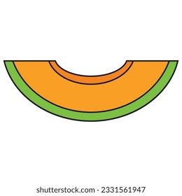 diseño del logotipo de la ilustración de la plantilla del vector del icono de melón