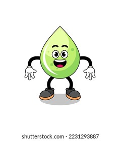 melon juice cartoon with surprised gesture , character design