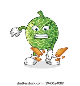melon karate mascot. cartoon vector