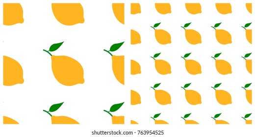 Melon or lime or orange seamless pattern on transparent background