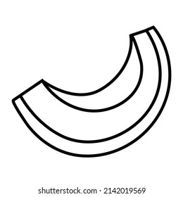 Melon line art fruits icon