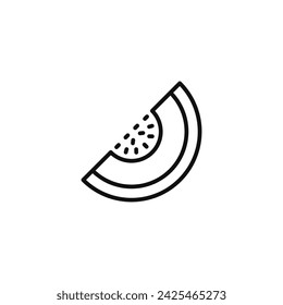 Melonenlinien-Symbol isoliert auf weißem Hintergrund