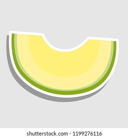 melon logo design. cute little fruit icon. vector illustration