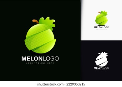 Melon logo design with gradient