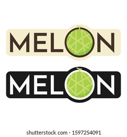 Melon logo design. symbol. Melon cartoon vector.