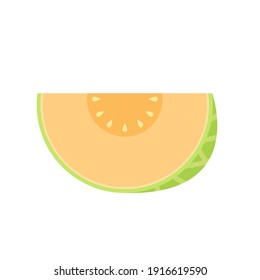 Melon logo vector. melon on white background. Half melon.