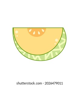 Melon logo vector. melon on white background. Half melon.