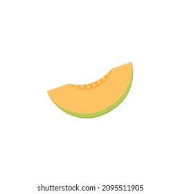 Melon logo vector. melon on white background. Half melon.