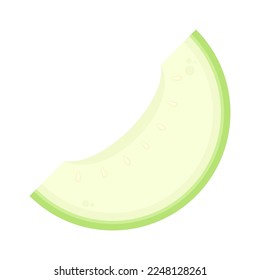 Melon logo vector. melon on white background. Half melon.