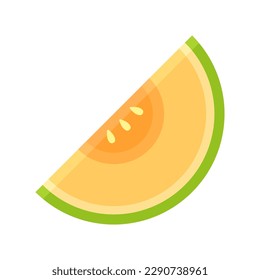 Melon logo vector. melon on white background. Half melon.