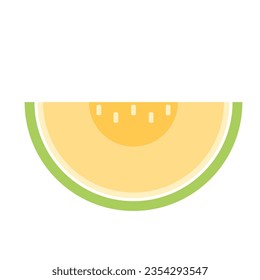 Melon logo vector. melon on white background. Half melon.