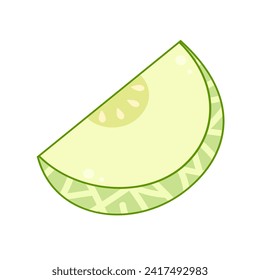 Melon logo vector. melon on white background. Half melon.