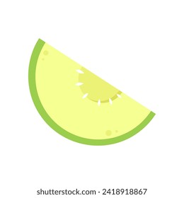 Melon logo vector. melon on white background. Half melon.
