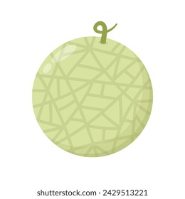 Melon logo vector. melon on white background. Half melon.