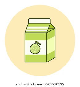 Melon milk vector design. Illustrations for prints, stickers, invitation cards, web design, blogs, social media, and more.