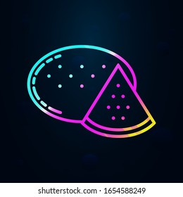 melon in nolan style icon. Simple thin line, outline vector of vegetables icons for ui and ux, website or mobile application