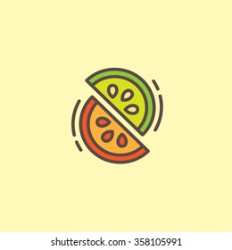 Melon Orange Vector Logo