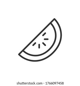 Melon outline icon. Vector Illustration.