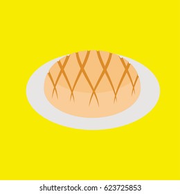 melon pan (melon bread) vector illustration