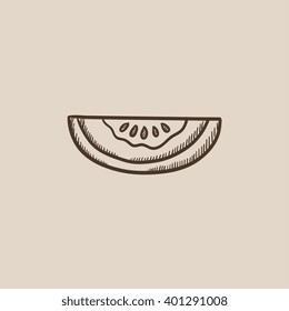 Melon sketch icon.