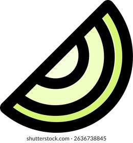 Melon Slice filled icon design style