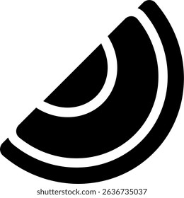 Melon Slice glyph icon design style