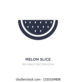 melon slice icon on white background. Simple element illustration from Food concept. melon slice icon symbol design.