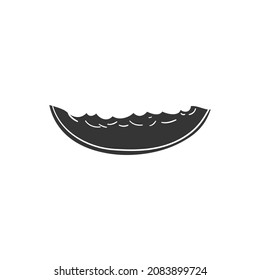 Melon Slice Icon Silhouette Illustration. Fruit Fresh Vector Graphic Pictogram Symbol Clip Art. Doodle Sketch Black Sign.