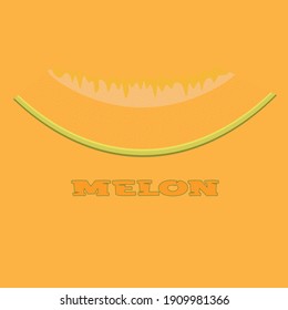 Melon-Slice-Logo auf gelbem Hintergrund mit Inschrift