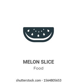Melon slice vector icon on white background. Flat vector melon slice icon symbol sign from modern food collection for mobile concept and web apps design.