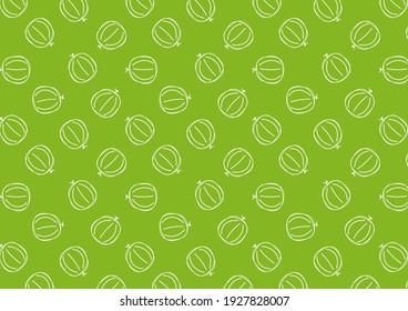 Melon symbol. Melon doodle pattern wallpaper.