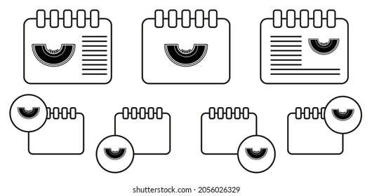 Melon vector icon in calender set illustration for ui and ux, website or mobile application