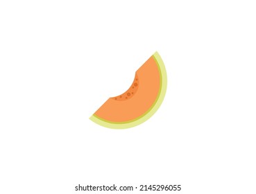 Melon Vector Isolated Emoticon. Melon Icon