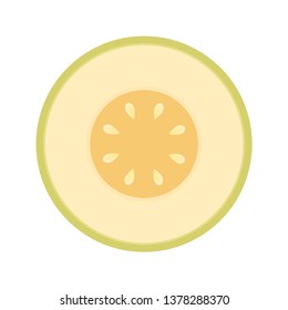Melon vector. melon on white background. logo design. symbol.