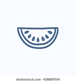 Melon  vector sketch icon isolated on background. Hand drawn Melon  icon. Melon  sketch icon for infographic, website or app.